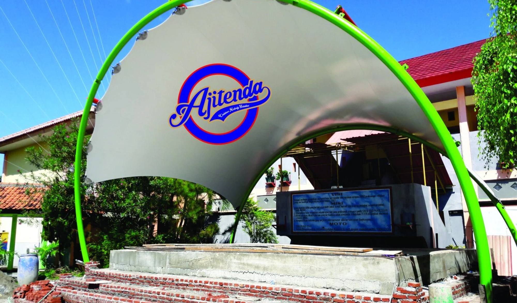 Tenda Membrane Tenda Membrane AMPHITHEATER SMK INDRAMAYU 3 amphi_1a